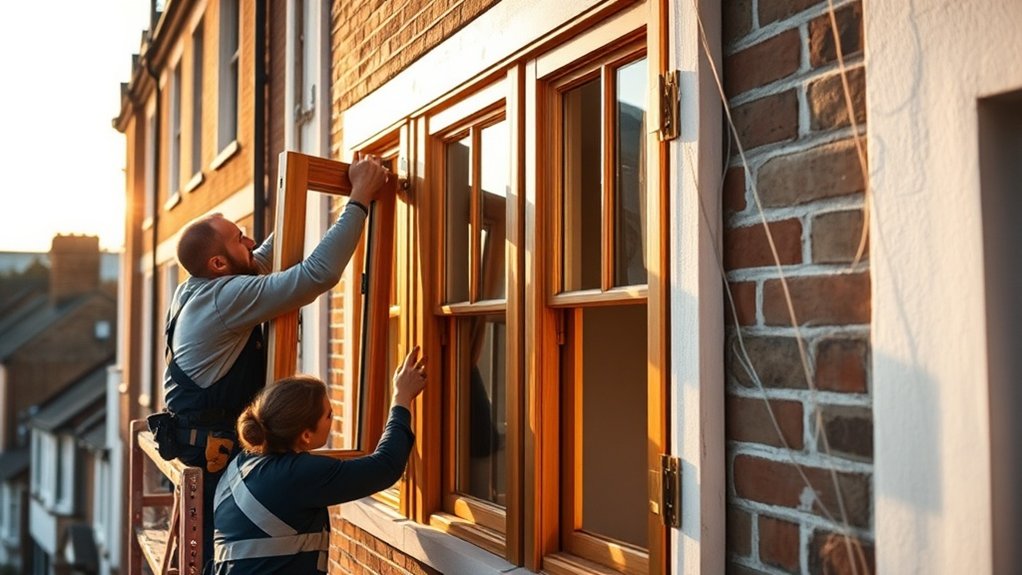 Wooden Window Installation Morden
