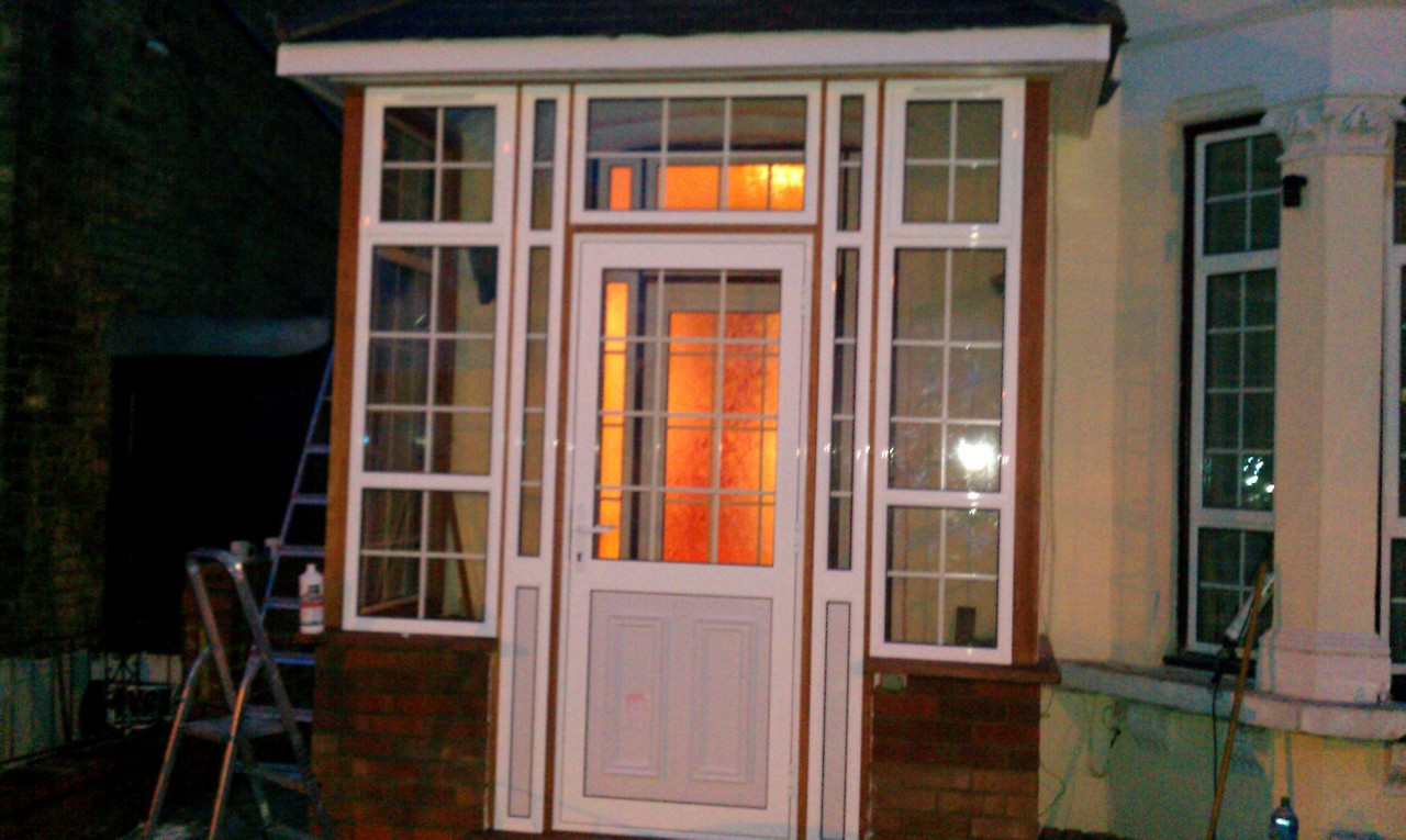uPVC porch with Georgian bar glazing installed in Morden